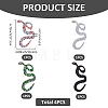 4Pcs 4 Colors Rhinestone Self-adhesion Cloth Patches DIY-FH0007-56-2