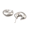 304 Stainless Steel Hoop Earrings for Women EJEW-G358-07P-2