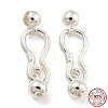 925 Sterling Silver S-Hook Clasps STER-Q191-07B-S-1