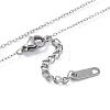 304 Stainless Steel with Polymer Clay Rhinestone Necklaces NJEW-G081-09P-3
