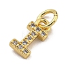 Initial Letter Brass with Cubic Zirconia Charms KK-Q814-26I-G-2