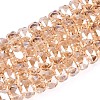 Electroplate Transparent Glass Beads Strands EGLA-N022-04A-D16-1