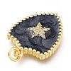 Real 18K Gold Plated Brass Micro Pave Clear Cubic Zirconia Enamel Pendants ZIRC-A017-05G-RS-4