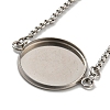 Non-Tarnish 304 Stainless Steel Round Cabochon Setting Bracelets LS-DIY-Z026-01C-2