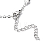 304 Stainless Steel Bowknot Link Chain Necklace NJEW-K249-07P-3