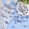 52Pcs 13 Styles Blue Evil Eye Resin European Beads RESI-TA0002-15-4