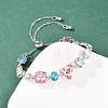 Alloy Rhinestone Slider Bracelets BJEW-A156-04P-2