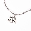Alloy Elephant Charm Bracelets BJEW-JB05665-02-2