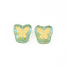 Electroplate Transparent Handmade Lampwork Beads LAMP-Q032-04B-2