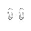 Non-Tarnish 304 Stainless Steel Twist Oval Stud Earrings IT7709-2-1