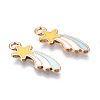 Eco-Friendly Alloy Enamel Pendants X-ENAM-Q437-007-NR-3