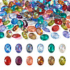 120Pcs 12 Colors Transparent Pointed Back Resin Rhinestone Cabochons KY-CW0001-01-2
