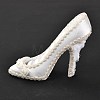 Flannelette & Resin High-Heeled Shoes Jewelry Displays Stand ODIS-A010-08-3