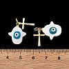 Natural Freshwater Shell & 304 Stainless Steel Pendants PALLOY-JF05796-3