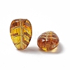 Golden Metal Enlaced Acrylic Beads X1-OACR-H019-09-2