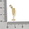 Brass Micro Pave Clear Cubic Zirconia Pendants CU-CBAEEA8-15C-G-3