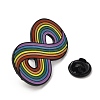 Infinity Rainbow Zinc Alloy Enamel Brooch JEWB-C027-02EB-3