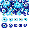 68Pcs 10 Styles Handmade Evil Eye Lampwork Beads LAMP-TA0002-71-1
