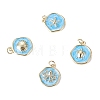 4Pcs Golden Ocean Brass Enamel Pendants KK-TADJ0001-32-2