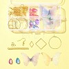 DIY Polyester Butterfly & Stainless Steel Dangle Earring Making Kits DIY-FS0006-32-7