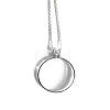 Flat Round Acrylic Magnifying Pendant Necklace TOOL-PW0002-04S-1-1