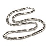 201 Stainless Steel Curb Chain Necklaces NJEW-Q336-06B-P-4