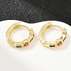 Brass Pave Cubic Zirconia Hoop Earrings KK-CBAD104-04G-I-2