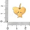 304 Stainless Steel & Crystal Rhinestone Pendants STAS-G391-02G-01-3