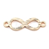 Brass Laser Cut Infinity Connector Charms KK-U028-10G-1