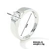 Fashionable Unisex Brass Micro Pave Clear Cubic Zirconia Adjustable Rings VA2990-4-1