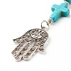 Synthetic Turquoise beads Keychain KEYC-JKC00267-02-3