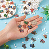  32pcs 8 colors Printed Alloy Connector Charms ENAM-TA0001-57-12