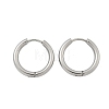 Tarnish Resistant 304 Stainless Steel Huggie Hoop Earrings EJEW-F111B-19mm-P-2