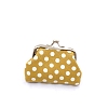 Polka Dot Printed Cloth Kiss Lock Wallets PW-WG6A5FA-05-1