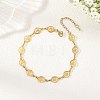 304 Stainless Steel Hollow Spiral Link Chain Anklets AJEW-AN00848-01-1