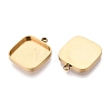 304 Stainless Steel Pendant Cabochon Component STAS-Q113-21A-G-2