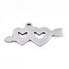 Valentine's Day 201 Stainless Steel Charms STAS-S081-091-2