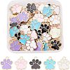 80Pcs 5 Colors Alloy Enamel Pendants ENAM-FH0001-35-1