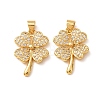 Brass Micro Pave Cubic Zirconia Pendants CU-CBA2F11-20C-G-1