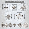 72Pcs 9 Style Tibetan Style Alloy Enamel Pendants FIND-SC0003-68-2