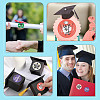 10 Sheets 5 Colors Graduation Theme Round Dot Paper Stickers DIY-CP0007-86-6