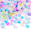 450Pcs 9 Colors Transparent Acrylic Beads Caps OACR-TA0003-07-3