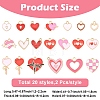 40Pcs 20 Styles Alloy Enamel Charms ENAM-YW0006-86-2