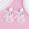Easter Acrylic Glitter Powder Dangle Stud Earrings FS-WG58748-04-1