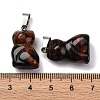 Natural Mahogany Obsidian Pendants G-B127-08P-06-4