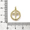 Brass Micro Pave Cubic Zirconia Pendants KK-P295-26G-3