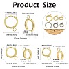 16Pcs 201 Stainless Steel Huggie Hoop Earrings Findings STAS-FS0002-26C-4