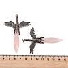 Natural Rose Quartz Faceted Pointed Bullet Shaped Big Pendants G-T145-01R-01-4