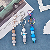 3Pcs 3 Color Metal Bar Beadable Keychain for Jewelry Making DIY Crafts KEYC-FH0001-41-4