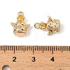 Brass Micro Pave Cubic Zirconia Charms KK-C155-17G-05-3